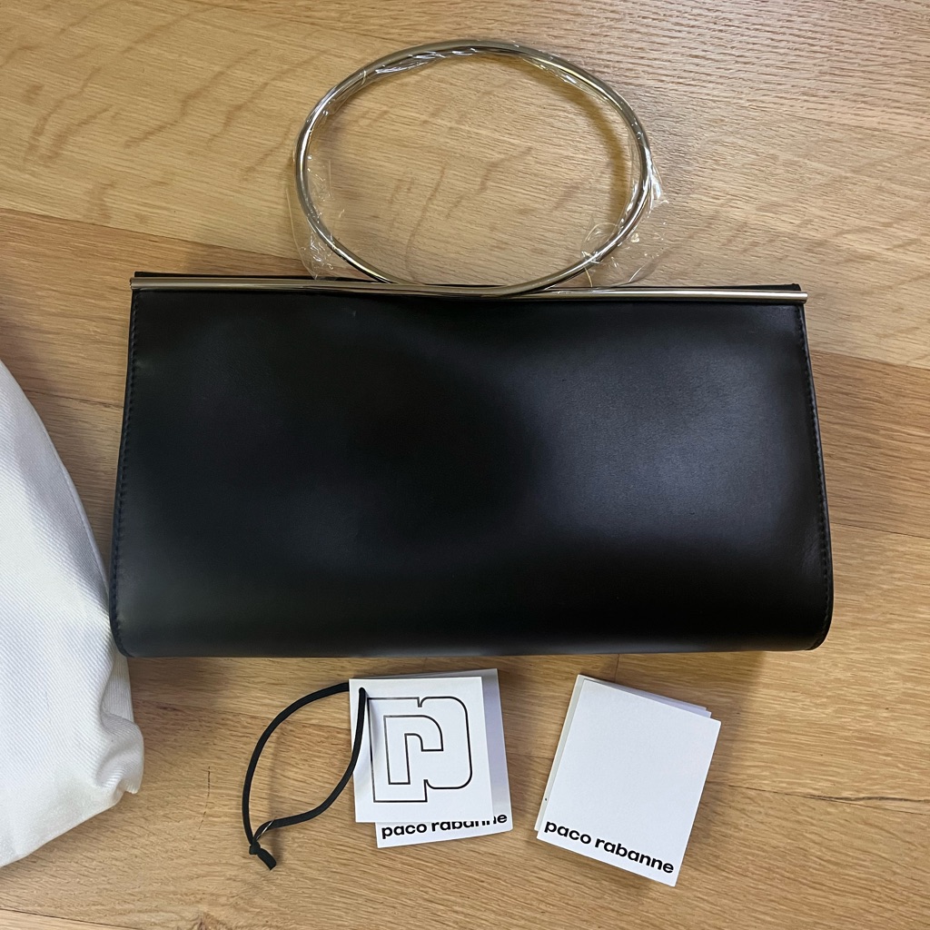 Nwt And Plastic On Handle Paco Rabanne Wannabe Pouch - Black